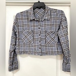 EUC Cropped Flannel